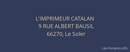 L'IMPRIMEUR CATALAN