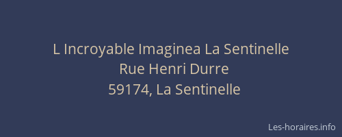 L Incroyable Imaginea La Sentinelle