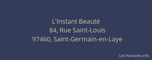 L'Instant Beaut&eacute;