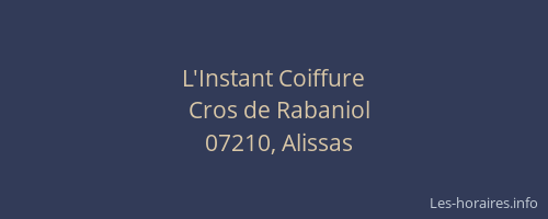 L'Instant Coiffure