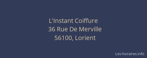 L'Instant Coiffure