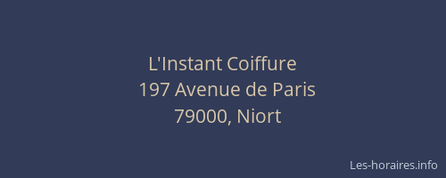 L'Instant Coiffure
