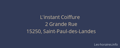 L'instant Coiffure