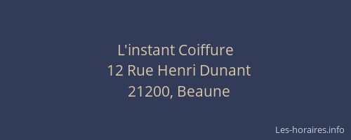 L'instant Coiffure