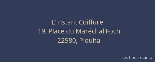 L'Instant Coiffure
