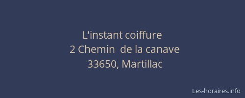 L'instant coiffure