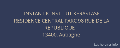 L INSTANT K INSTITUT KERASTASE