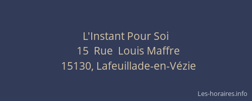 L'Instant Pour Soi