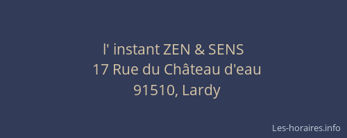 l' instant ZEN & SENS