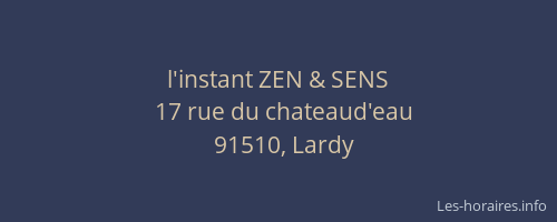 l'instant ZEN & SENS