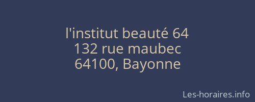 l'institut beauté 64