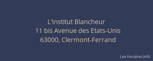 L'Institut Blancheur