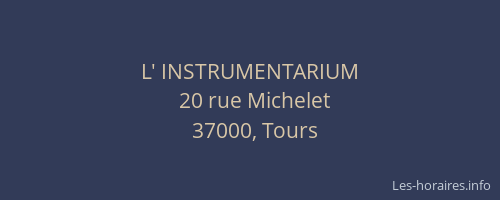 L' INSTRUMENTARIUM