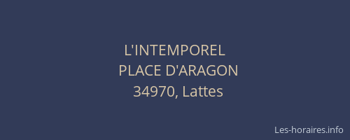 L'INTEMPOREL