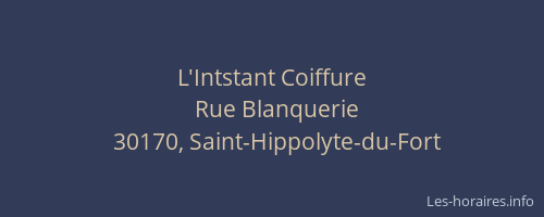 L'Intstant Coiffure