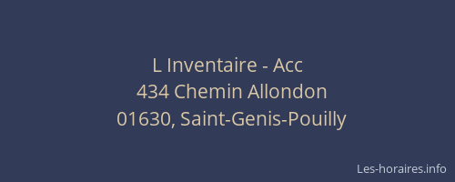 L Inventaire - Acc