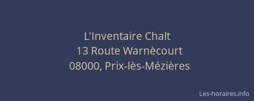 L'Inventaire Chalt
