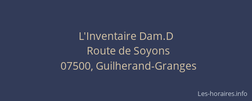L'Inventaire Dam.D