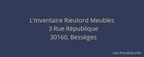 L'Inventaire Rieutord Meubles