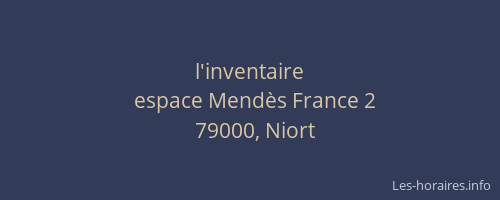l'inventaire