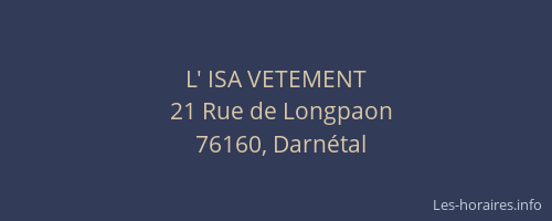 L' ISA VETEMENT