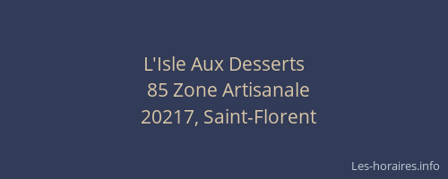 L'Isle Aux Desserts