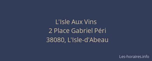 L'Isle Aux Vins