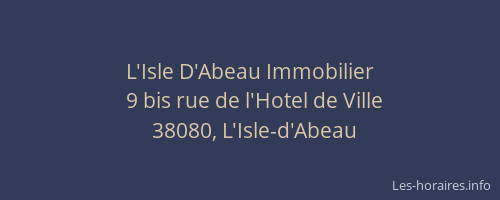 L'Isle D'Abeau Immobilier