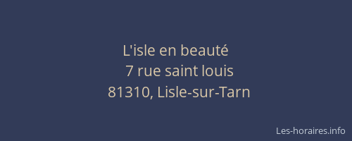 L'isle en beaut&eacute;