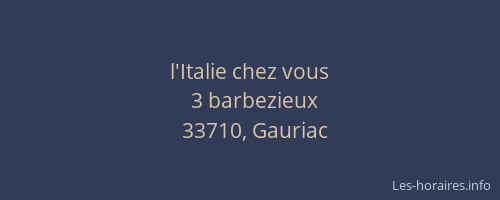 l'Italie chez vous