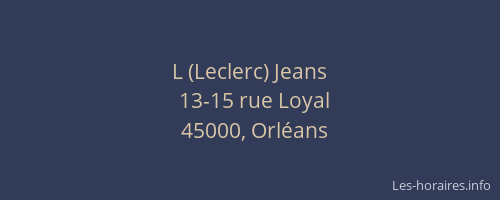 L (Leclerc) Jeans