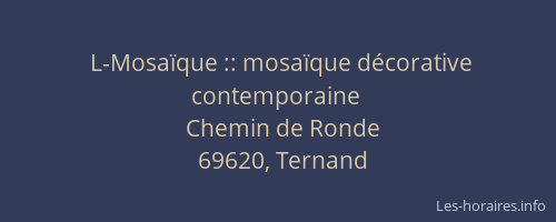 L-Mosaïque :: mosaïque décorative contemporaine