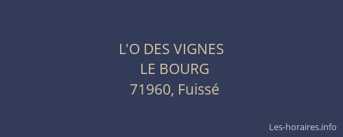 L'O DES VIGNES
