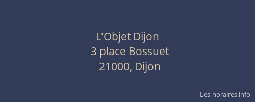 L'Objet Dijon