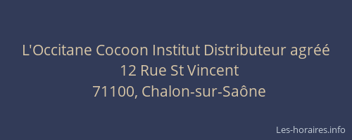 L'Occitane Cocoon Institut Distributeur agréé