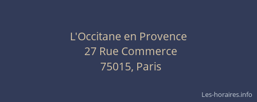 L'Occitane en Provence