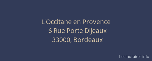 L'Occitane en Provence