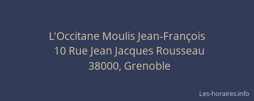 L'Occitane Moulis Jean-François