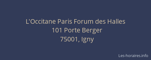 L'Occitane Paris Forum des Halles