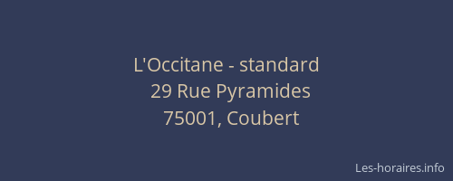 L'Occitane - standard