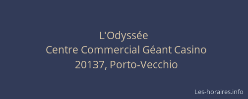 L'Odyss&eacute;e