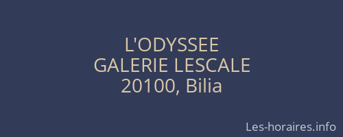 L'ODYSSEE