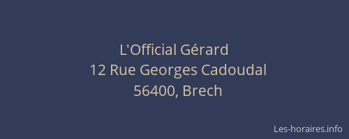 L'Official G&eacute;rard