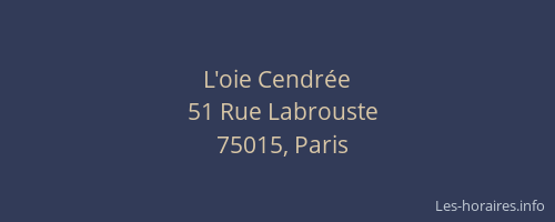 L'oie Cendrée