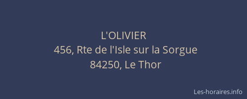 L'OLIVIER