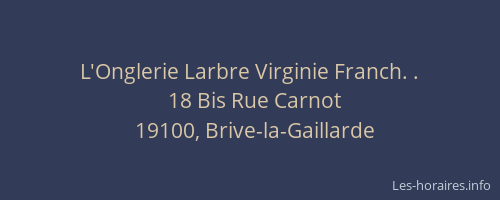 L'Onglerie Larbre Virginie Franch. .
