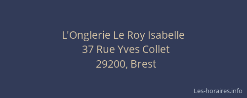 L'Onglerie Le Roy Isabelle