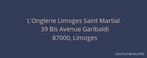 L'Onglerie Limoges Saint Martial