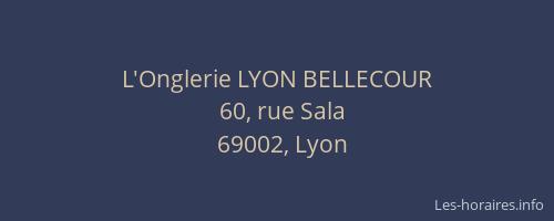 L'Onglerie LYON BELLECOUR