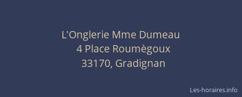 L'Onglerie Mme Dumeau